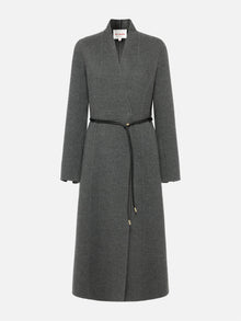 Wool-Cashmere Double-Faced Coat | Horn Gray