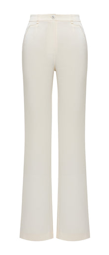 Straight-Leg Trousers | Cream