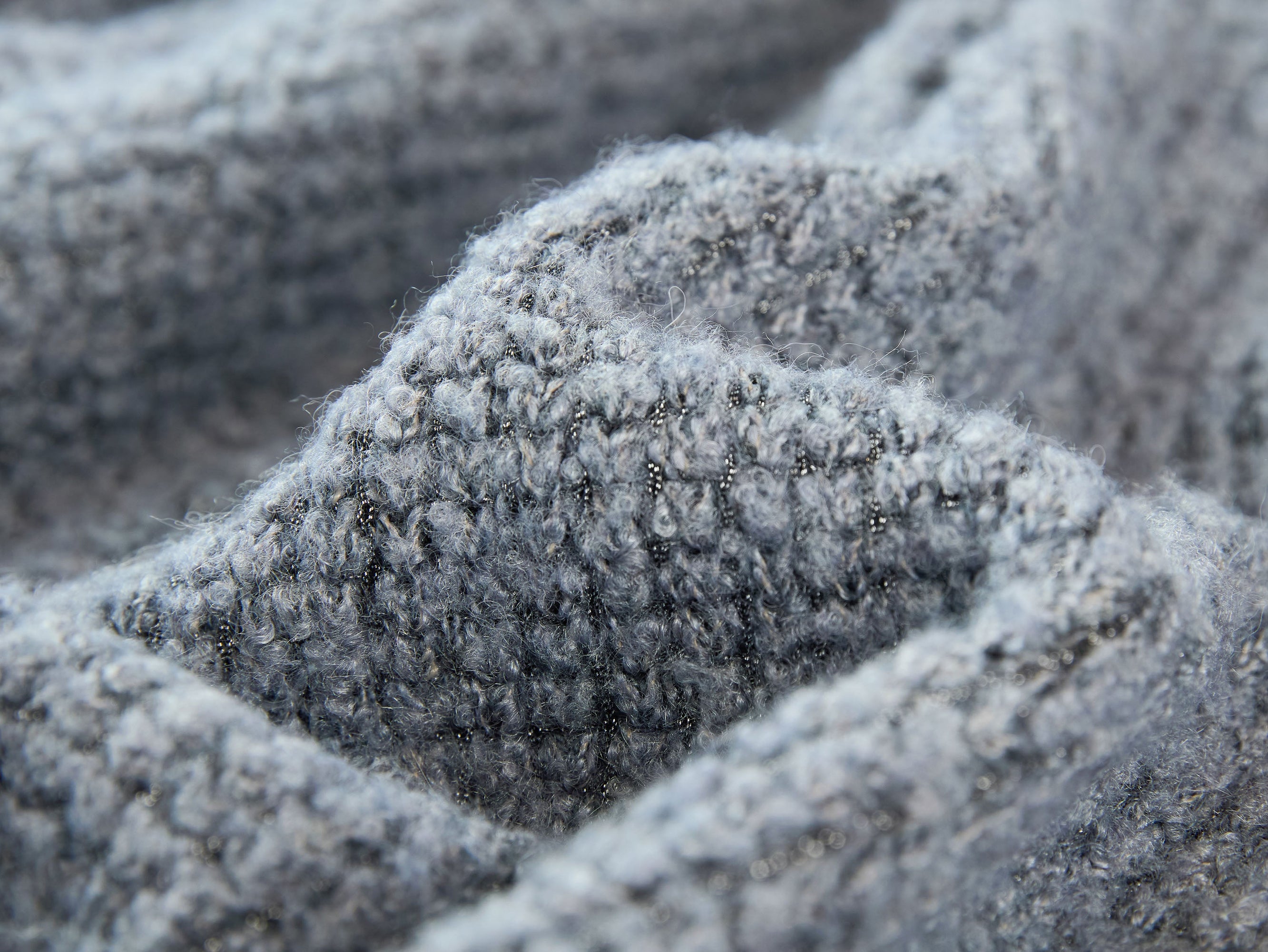 Textured Midi Dress | Grey