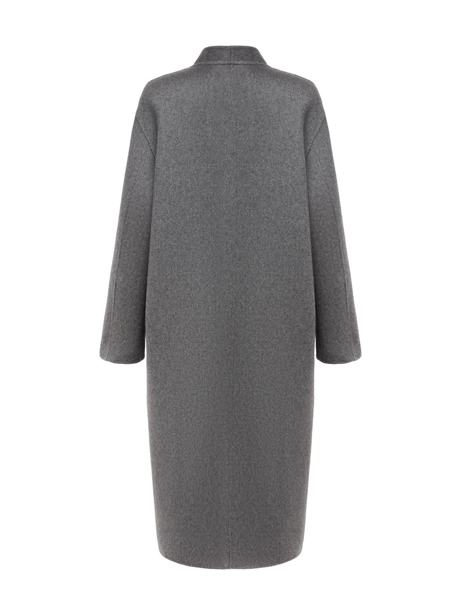 Chinese Style Cashmere Coat | Grey