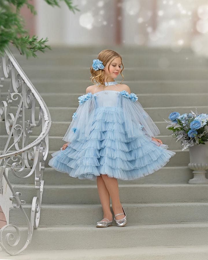 Girl | Alaska Baby Tulle Dress | Blue