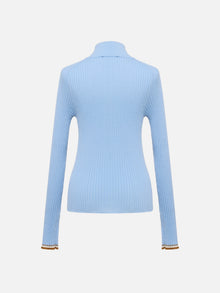 Jacquard Wool Sweater | Blue