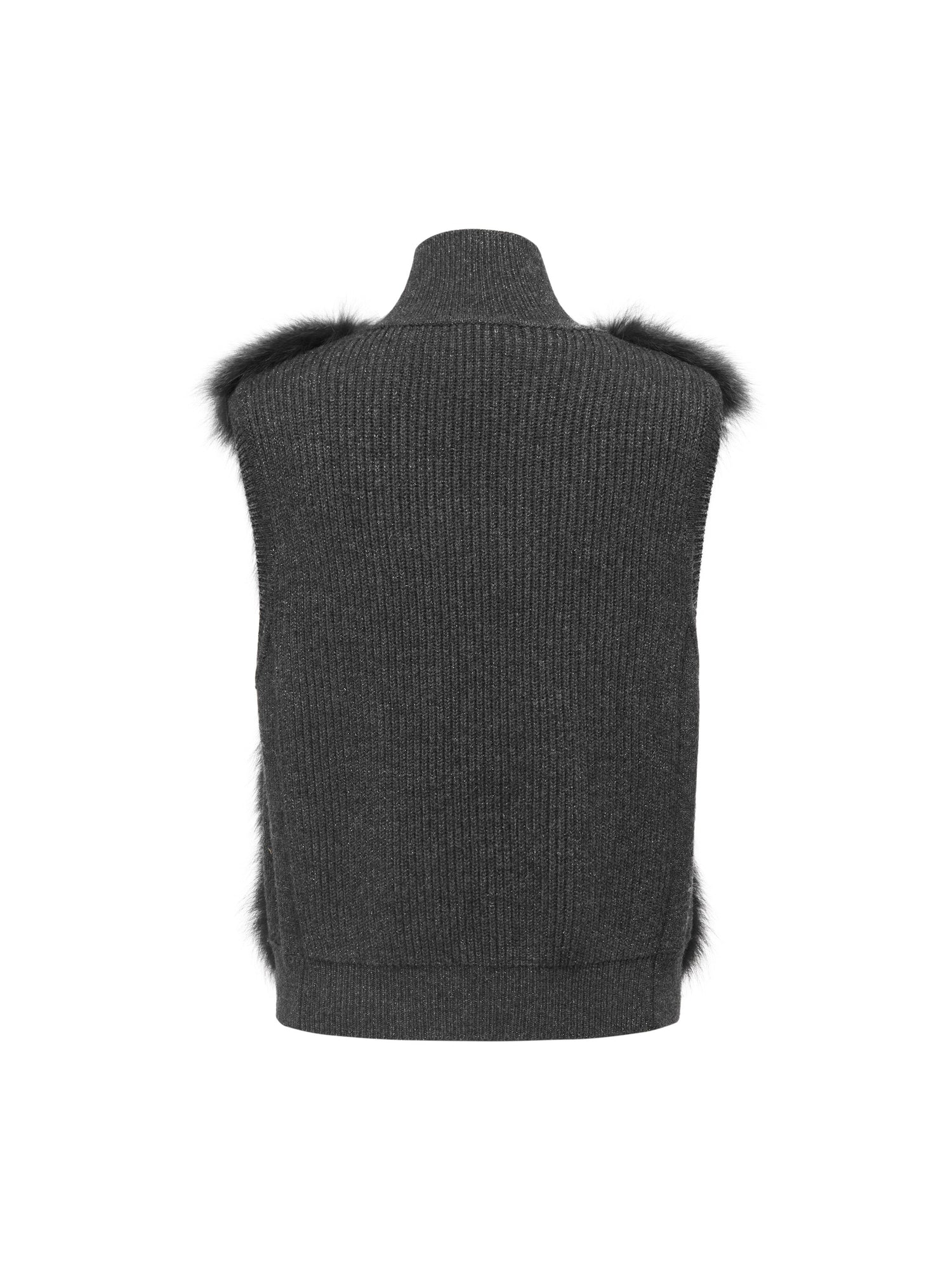 Sheep Wool & Cashmere Blend Vest | Grey