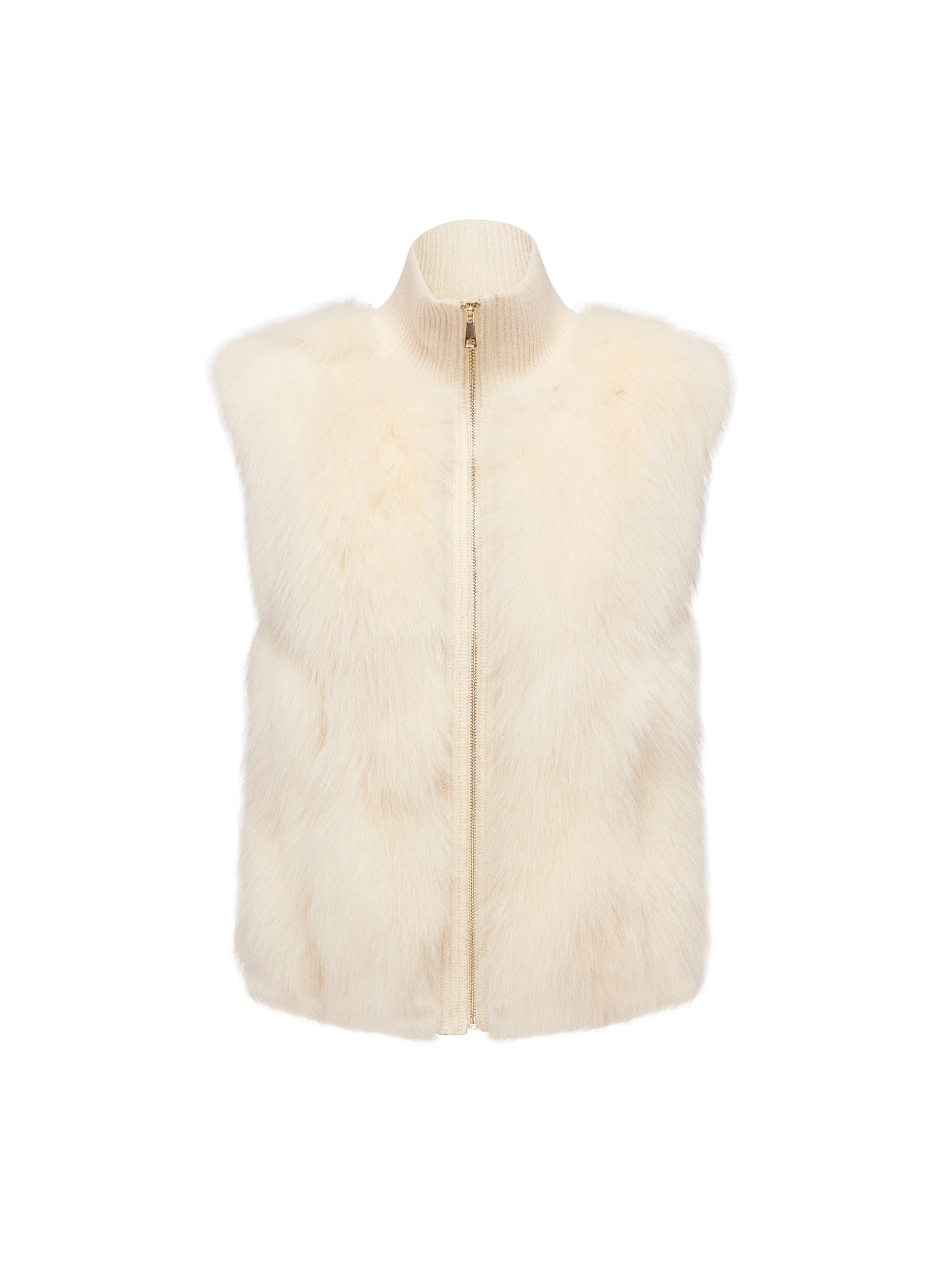 Sheep Wool & Cashmere Blend Vest | White