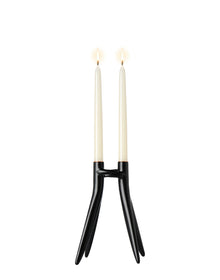 Abbracciaio Candle Holder | Single | Black