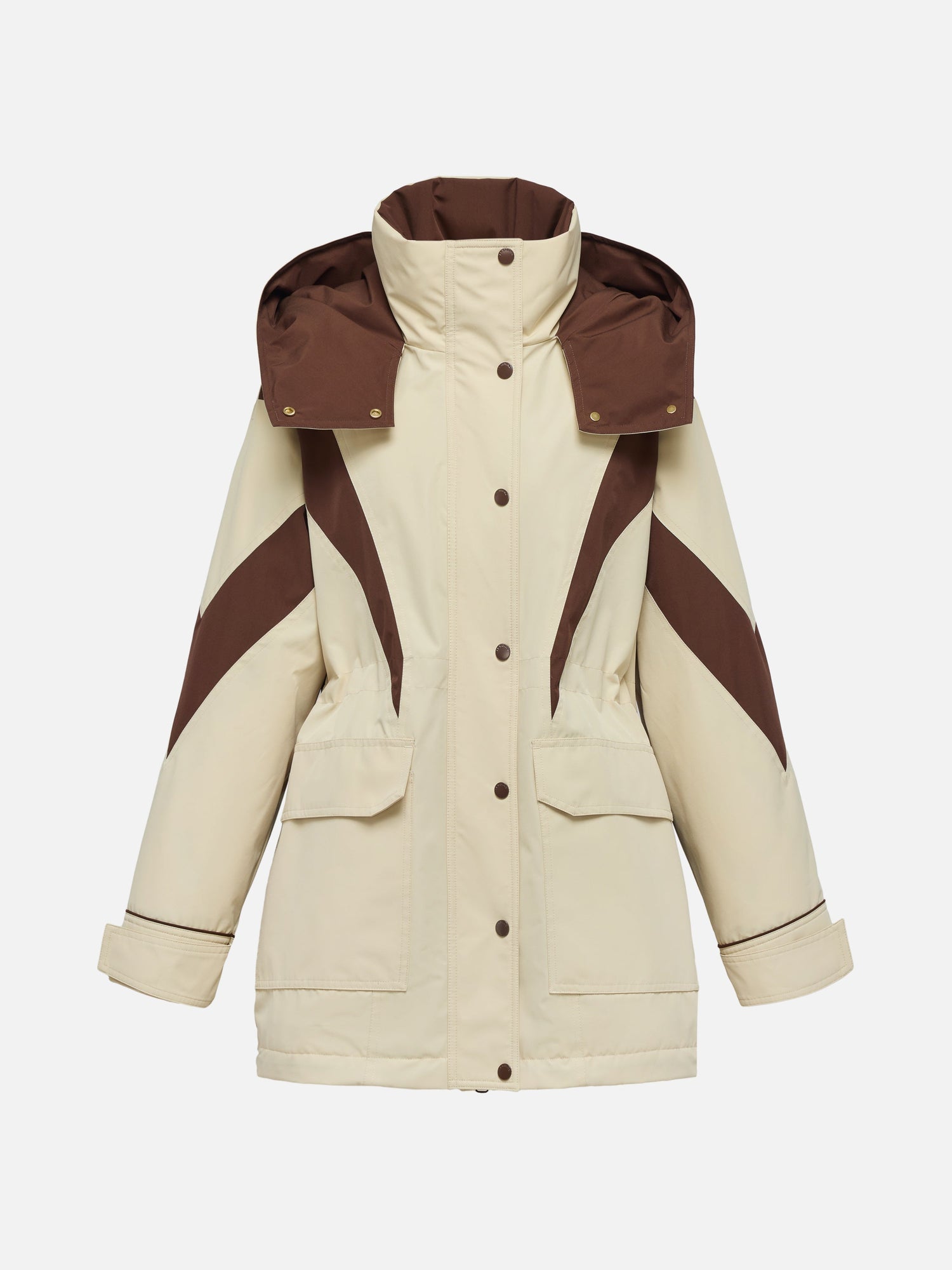 Contrast Trim Coat | Beige