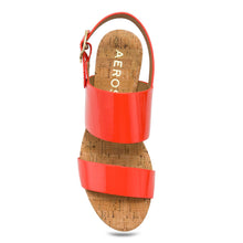 Camera Sandal Platform | Orange Faux Patent