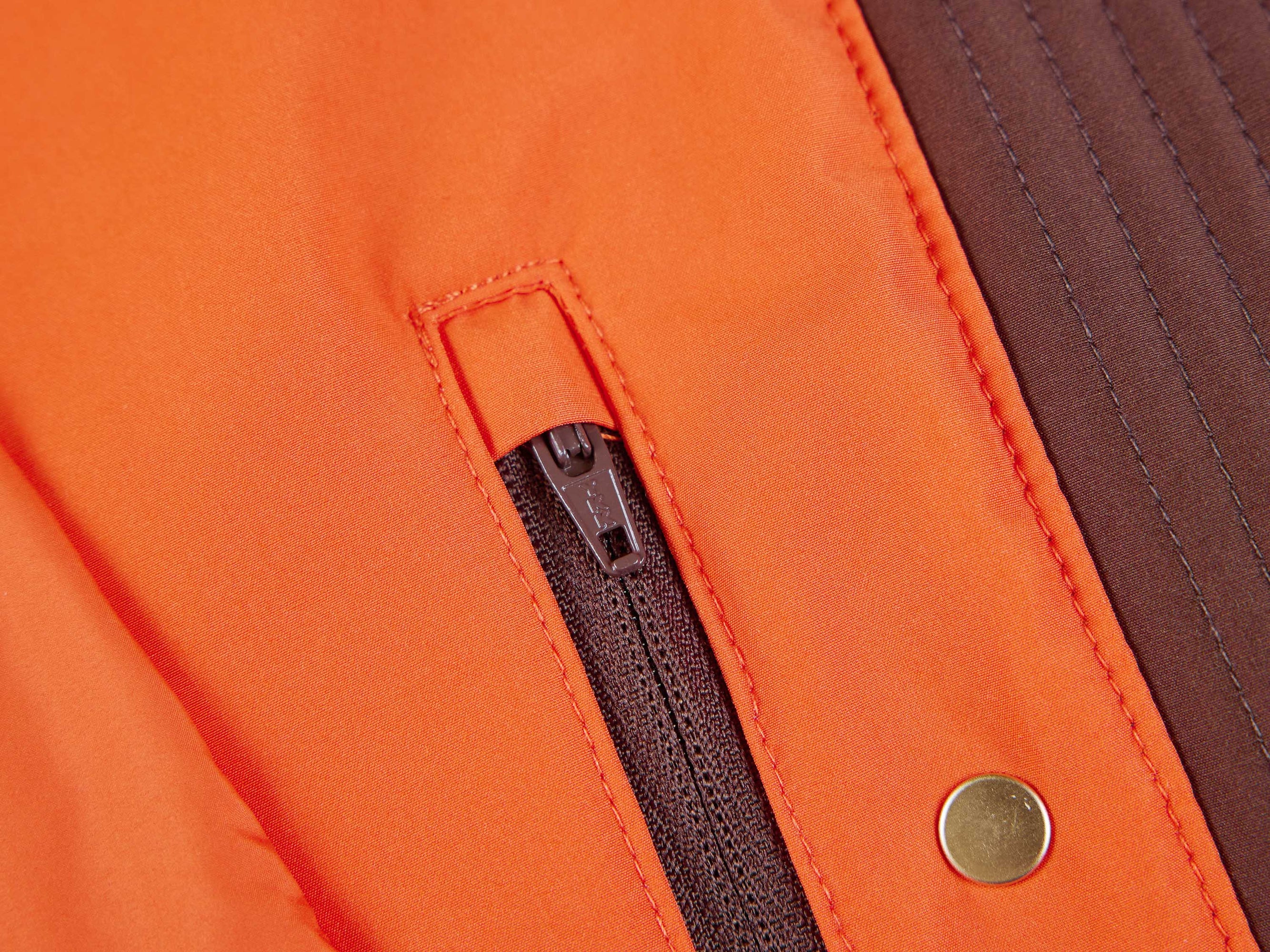 Hooded Jacket | Orange/Brown