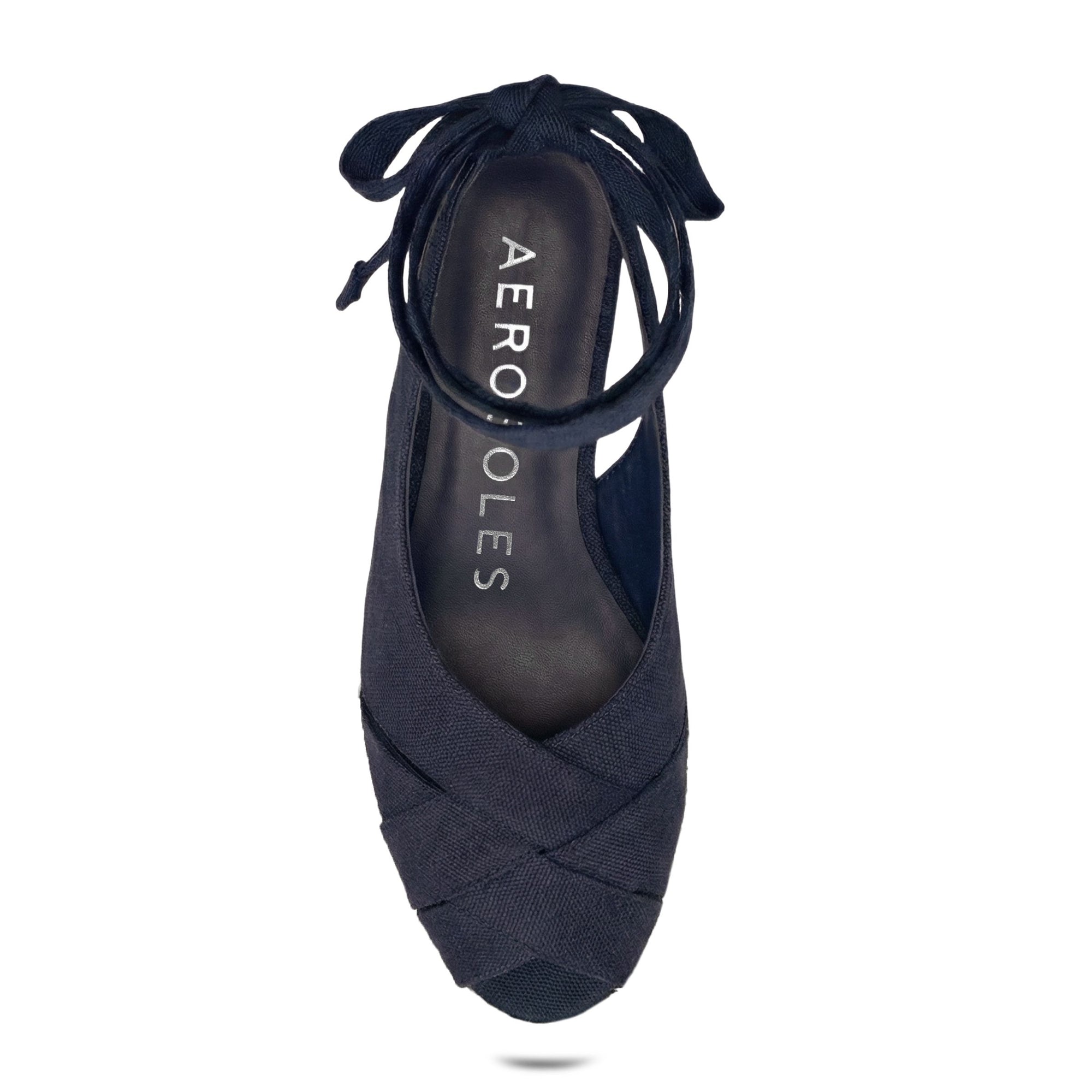 Roberta Dress Wedge | Navy Linen