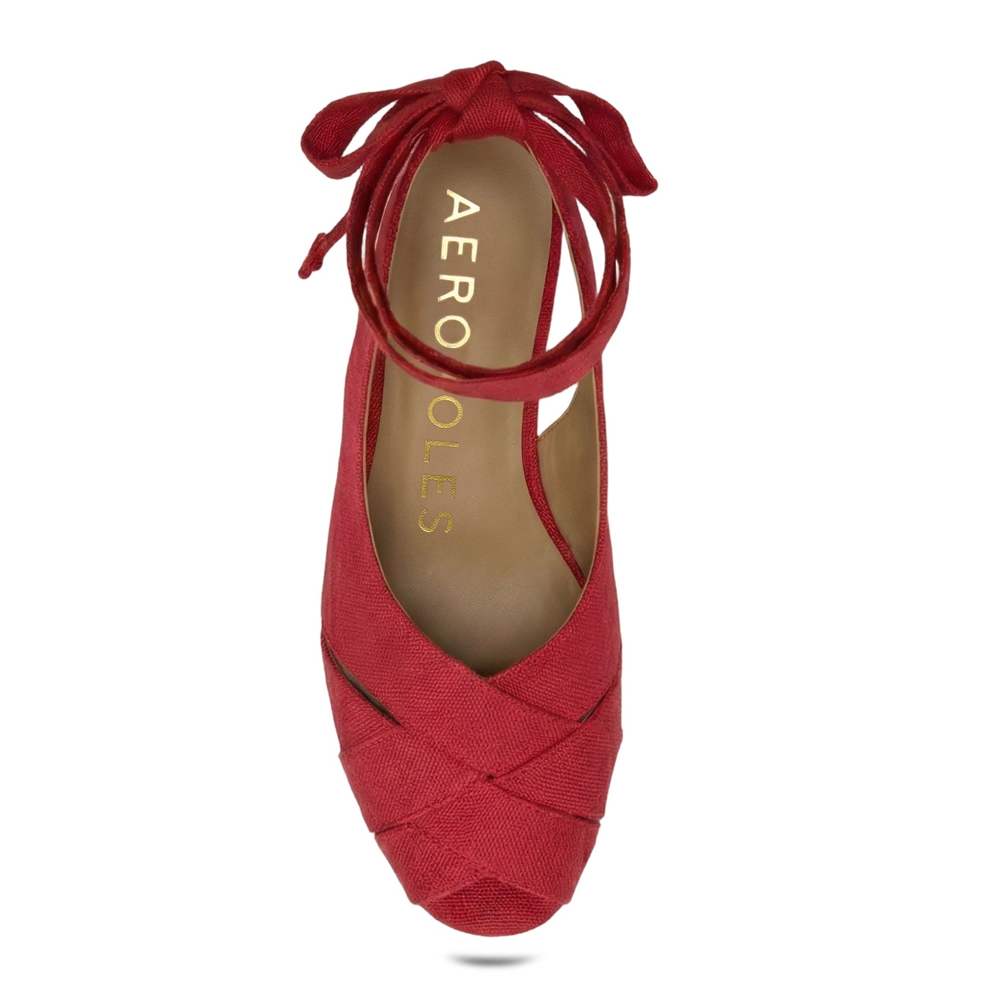 Roberta Dress Wedge | Rich Red Linen