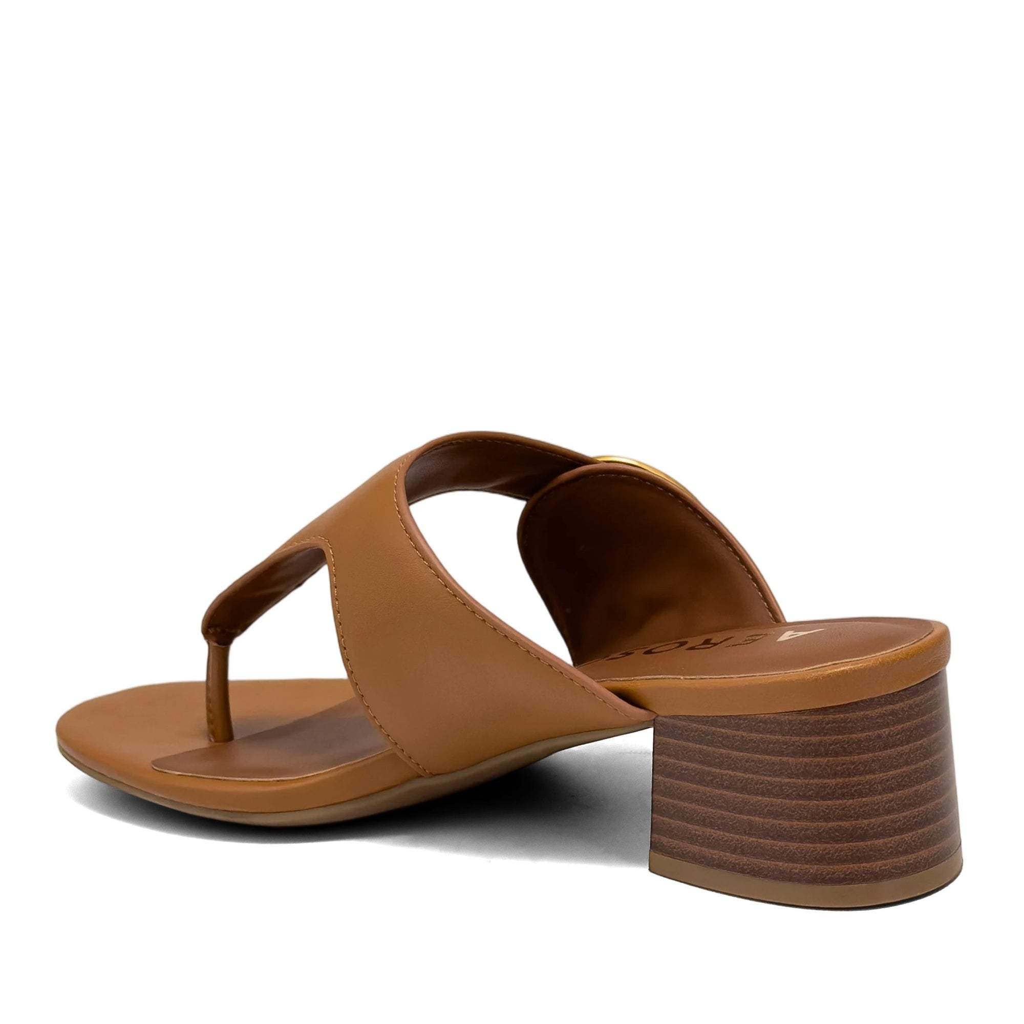 Cloude Sandal Heel | Tan Faux Nappa