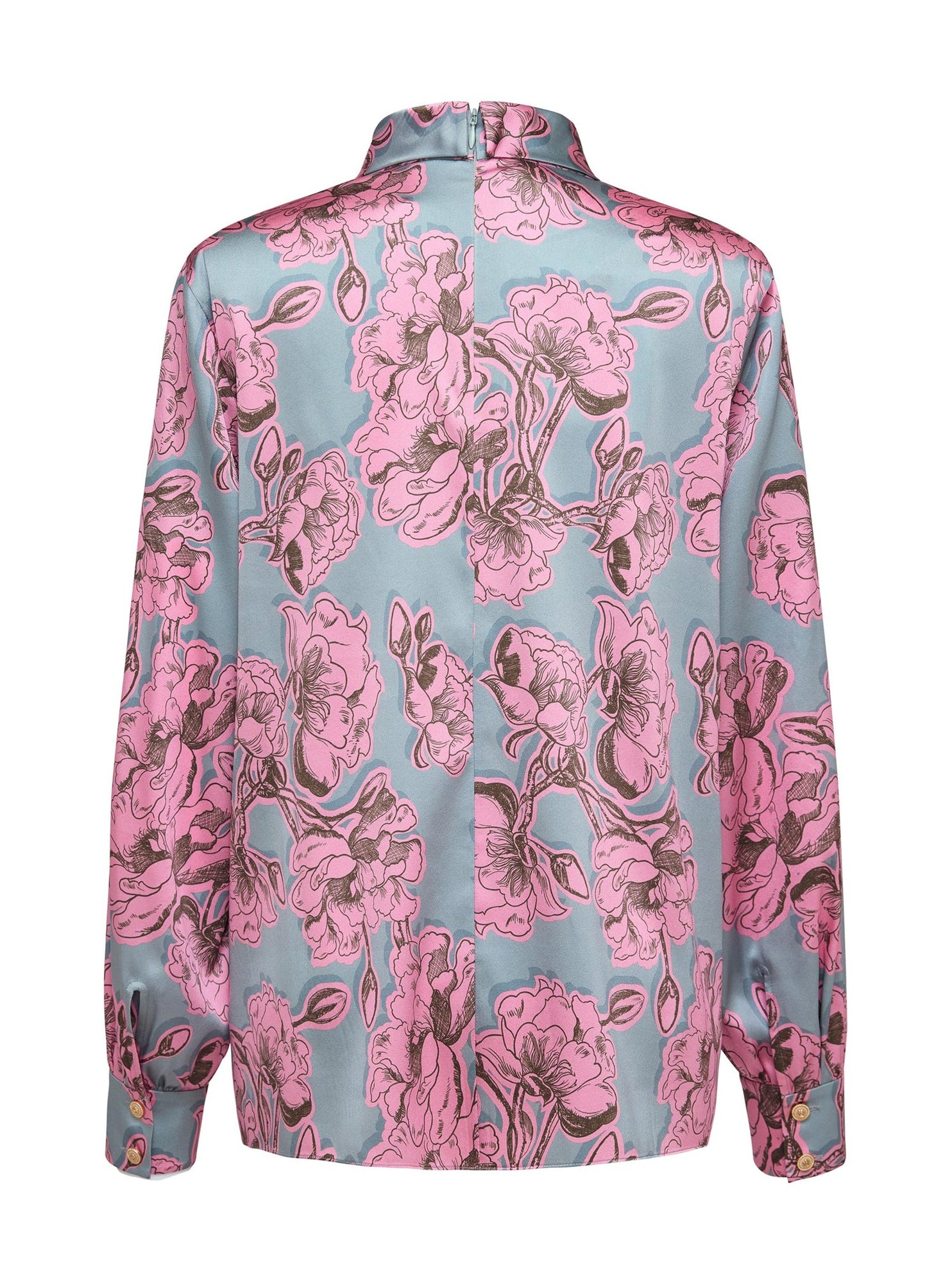 Ribbon Straight-Leg Long Sleeve Shirt | Pink