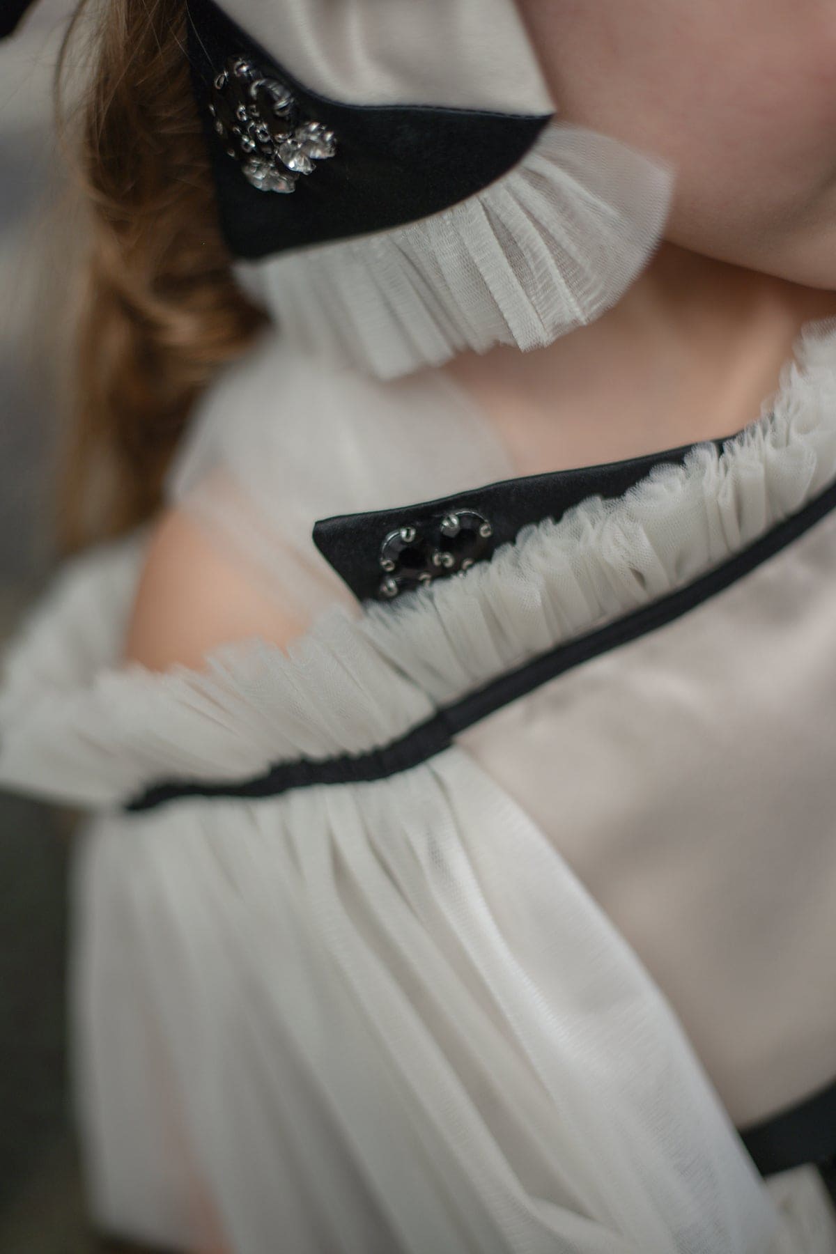 Girl | Grace Tulle Dress | Beige x Black
