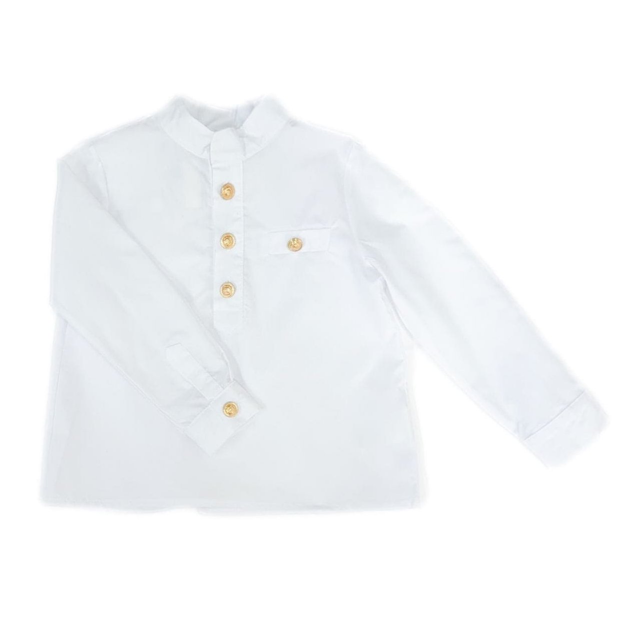 Boy | Charlie Mandarin Collar Shirt | White