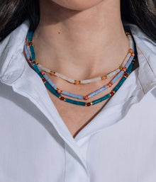 Oriel Necklace in Teal - Loren Hope