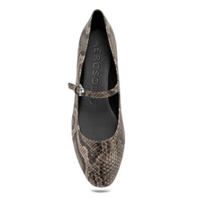 Annette Casual Flat | Champagne Faux Metallic Snake Print