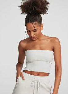 Chunky Knit Crop Top | White