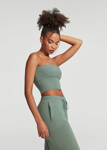 Chunky Knit Crop Top | Sage Green