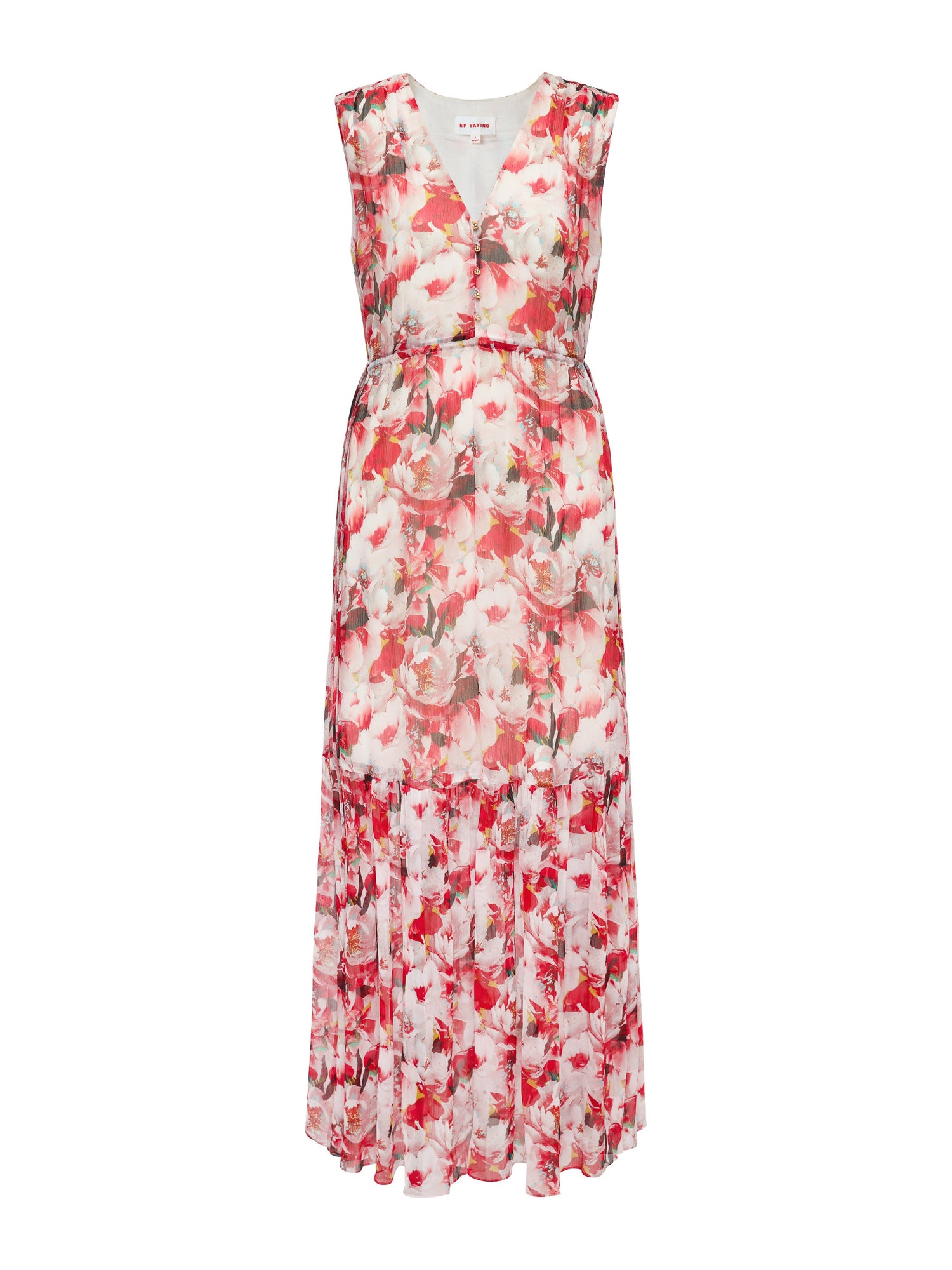 Printed Midi Dress | Red