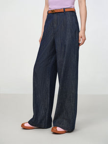 Loose Slimming Denim Jeans | Navy