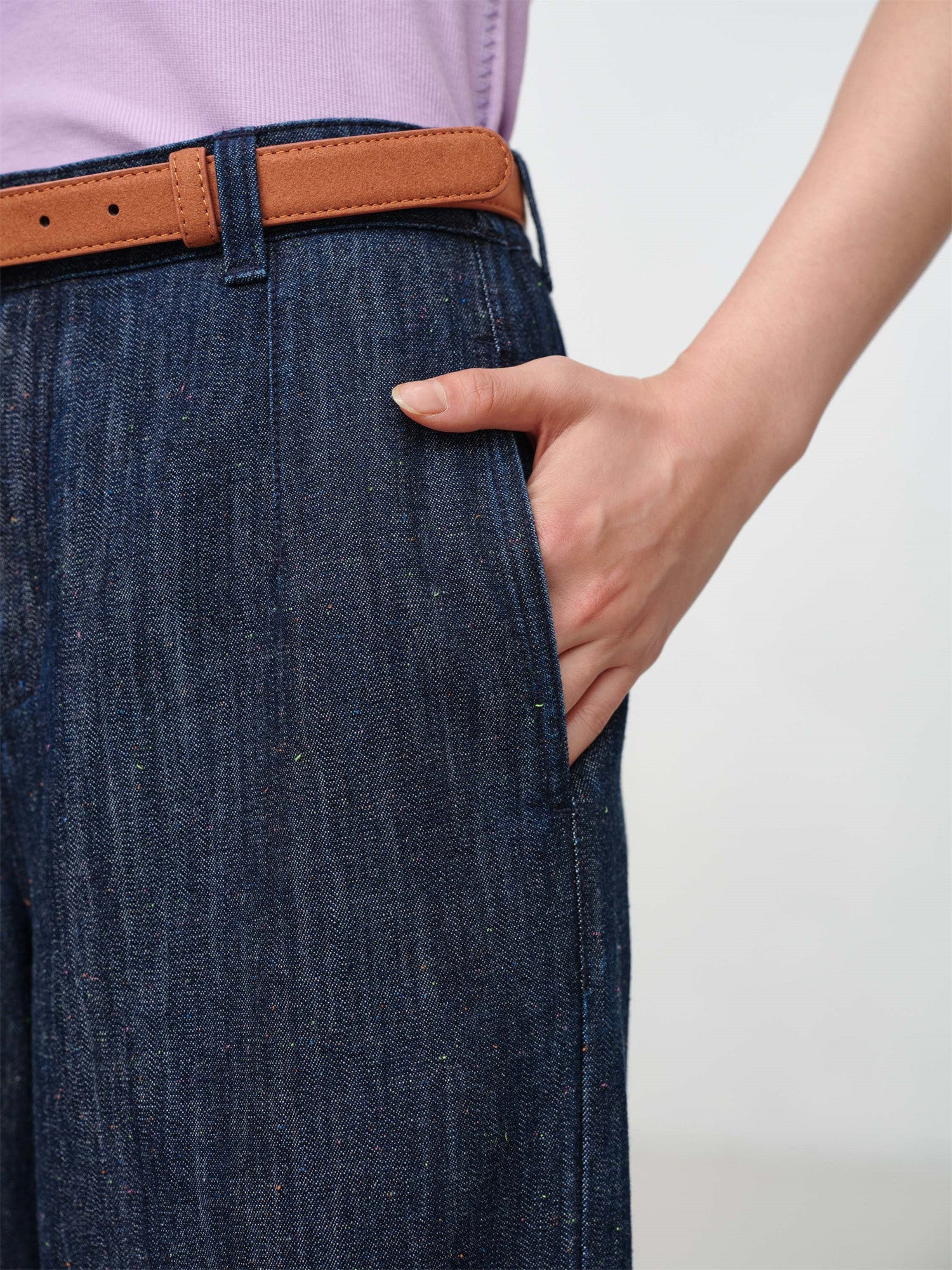 Loose Slimming Denim Jeans | Navy