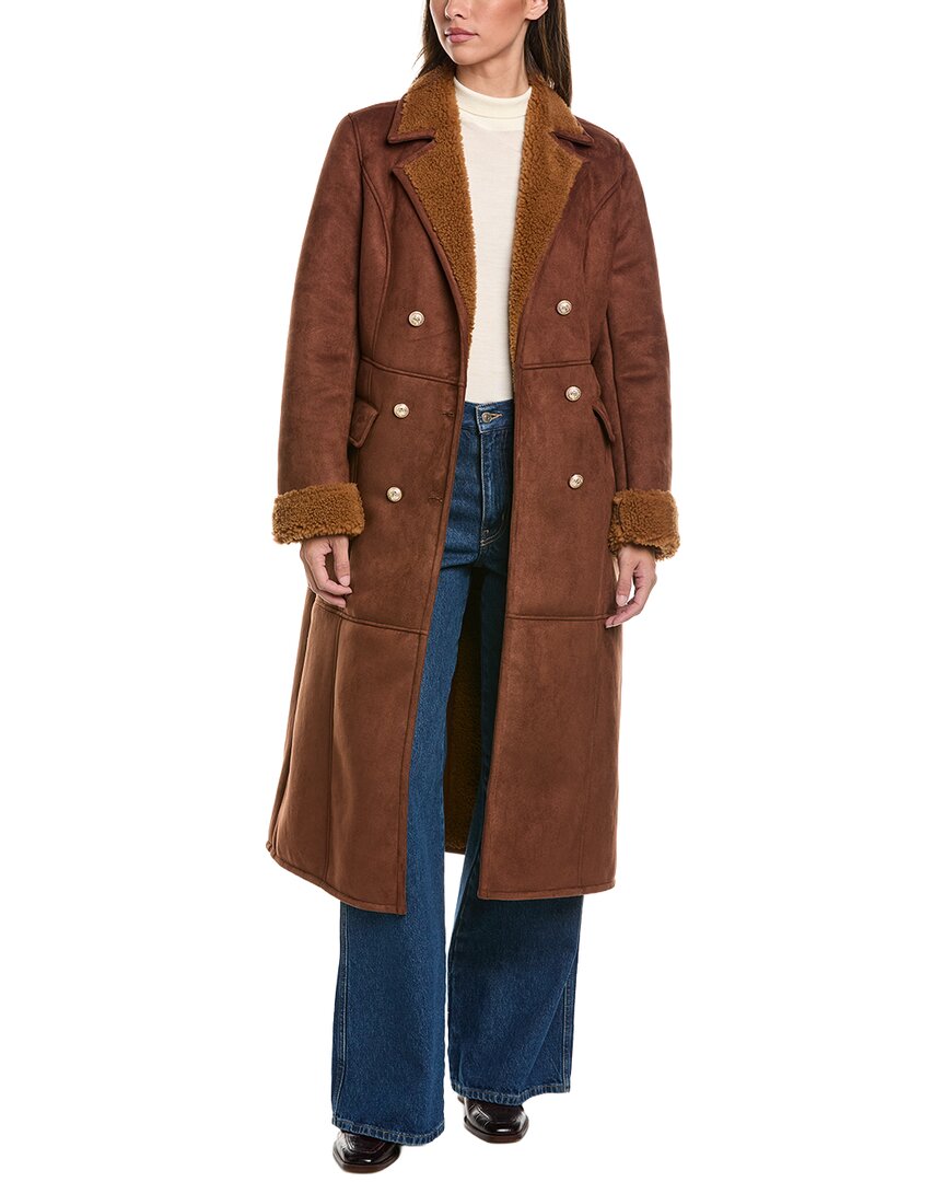 Generation Love | Womens | Benton Faux Shearling Coat | Brown