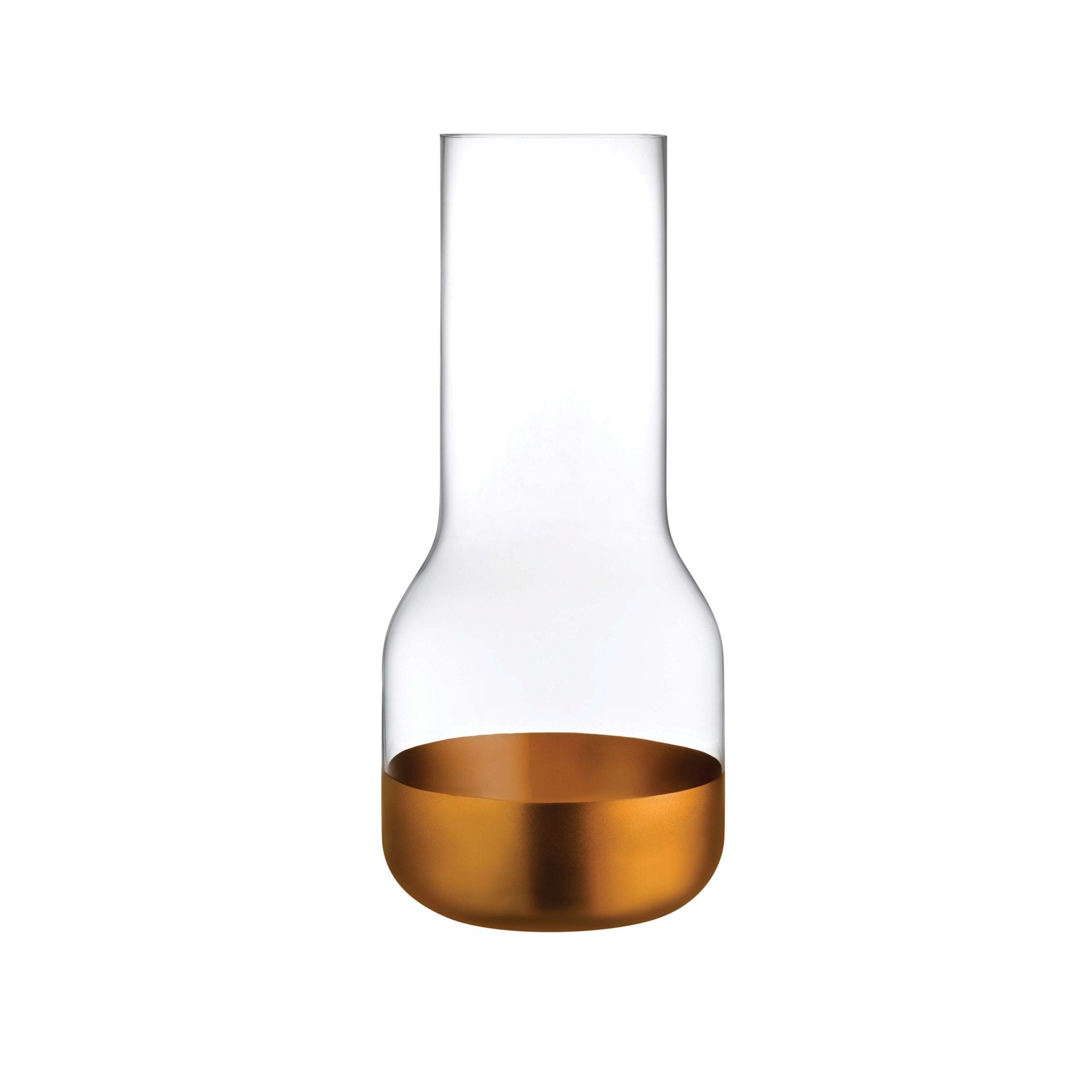 Contour Vase Copper Base - Tall | Clear Crystal/Copper