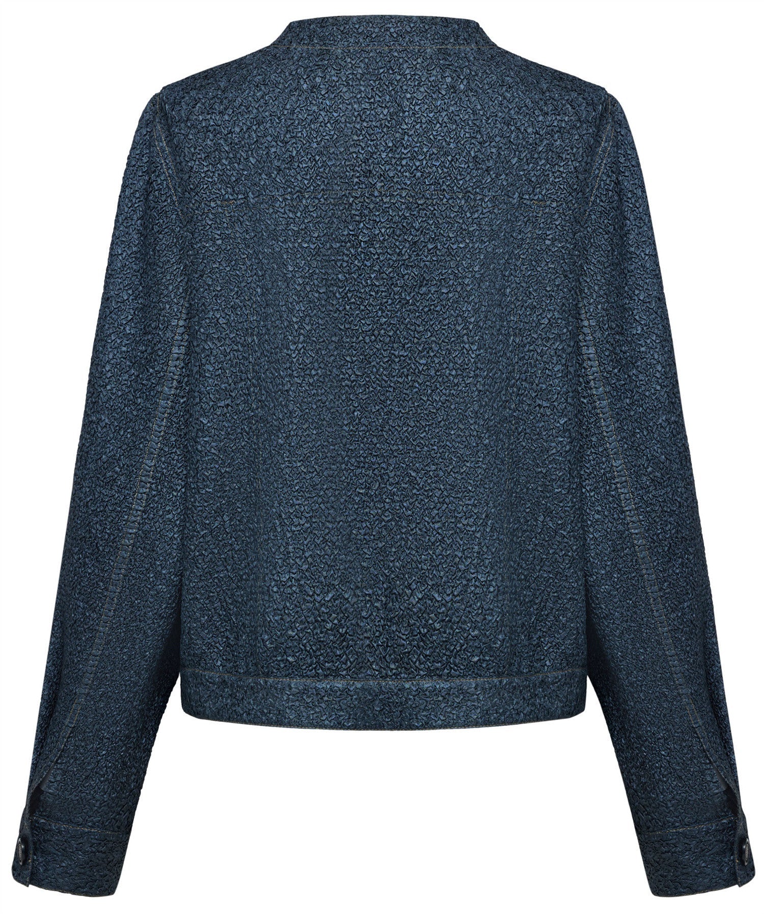 Faux Denim Jacket | Navy