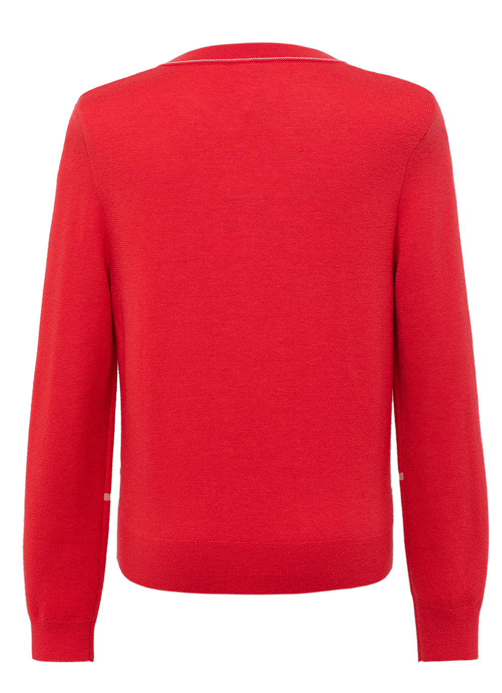 Embossed Knit Cardigan | Red
