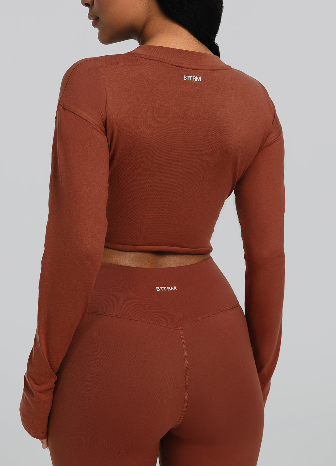 Cropped Long Sleeve | Rust Brown