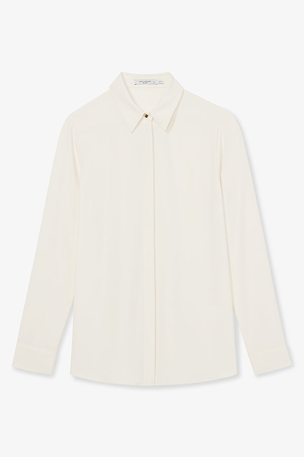 Packshot image of the Lagarde Shirt—Soft Wave in Alabaster | Still | Exclude