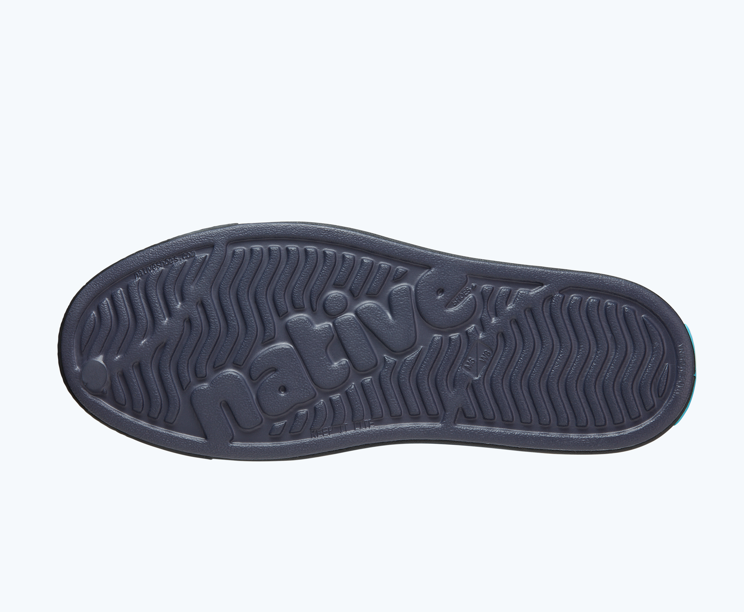 Bottom view of a Native Shoes Jefferson Bloom | Onyx/ Ferrous Black/ Jiffy Speckles Footwear