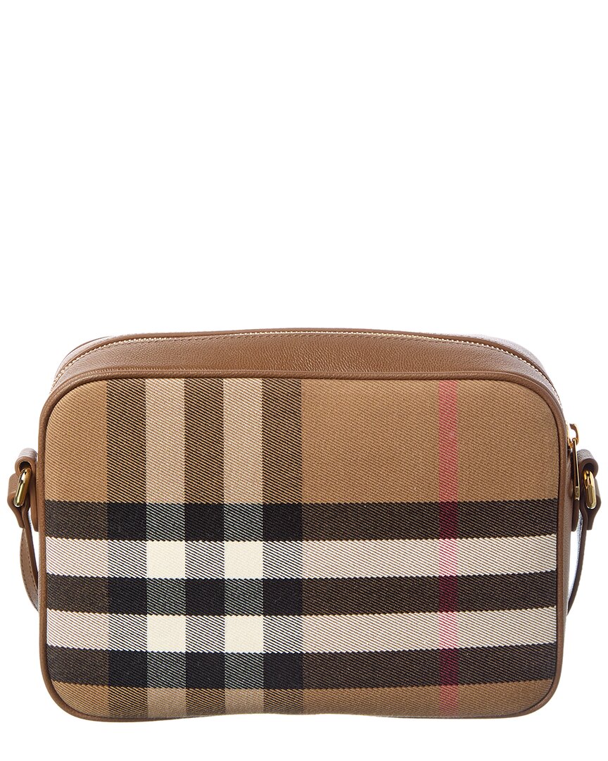 Burberry | Womens | Canvas & Leather Camera Bag | Brown