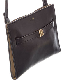 TOTEME | Womens | Logo Leather Crossbody | Black