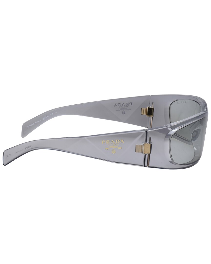 Prada | Womens | 60mm Sunglasses | Transparent Grey | Light Grey Lens