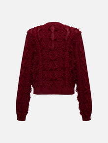 Knit Sweater | Wine Red
