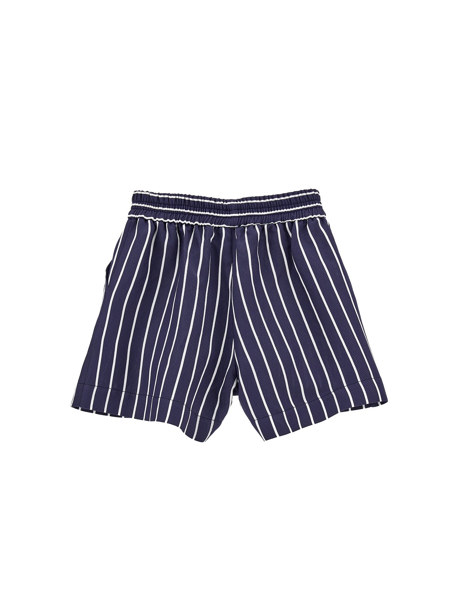 Girls | Alternating Striped Shorts | Blue/White