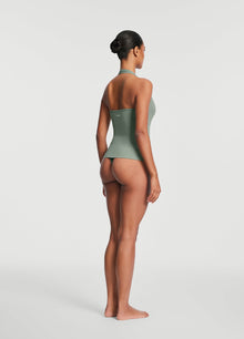 Halter Neck Tank Top | Sage Green