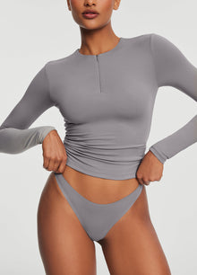 Seamless Thong Panty | Cool Gray