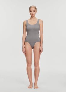 Square Neck Tank Top | Cool Gray