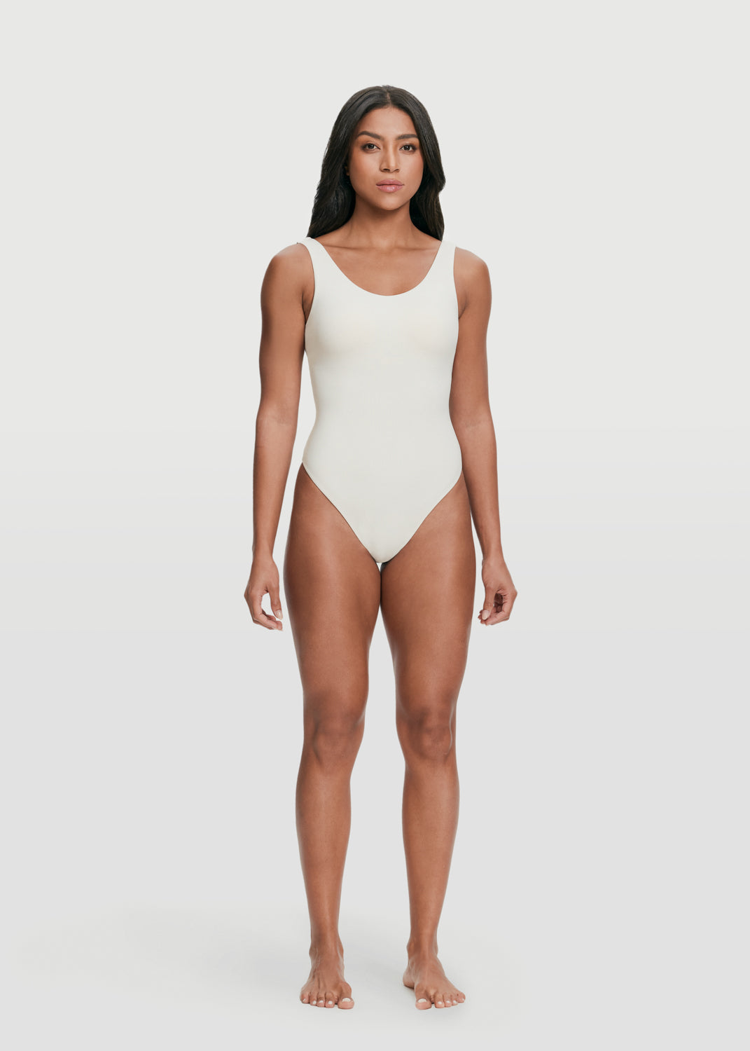Scoop Back Bodysuit | White