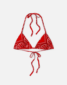 Womens | Upcycled Lola Tie Top | Red Bandana