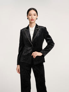 Velvet Blazer | Black