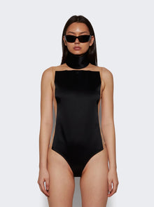 Women | Courrèges | Illusion Mockneck Bodysuit Sand And Black | Multi