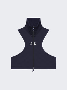Women | Courrèges | Scuba Tracksuit Interlock Cropped Jacket | Navy