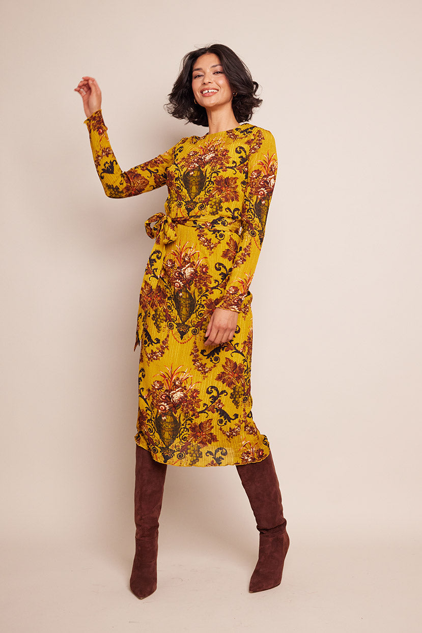 Pepper Dress | Dusty Gold Fleur