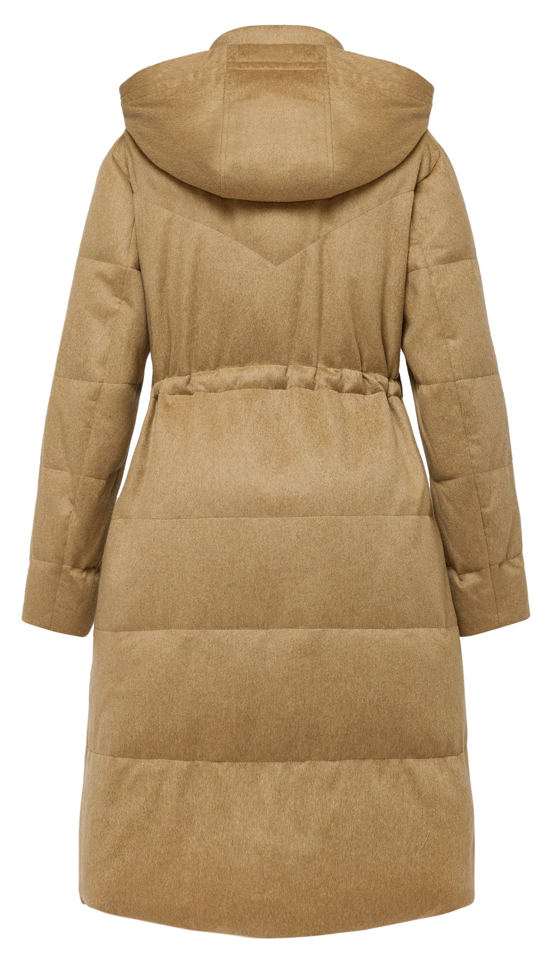 Cashmere Goose Down Long Jacket | Camel