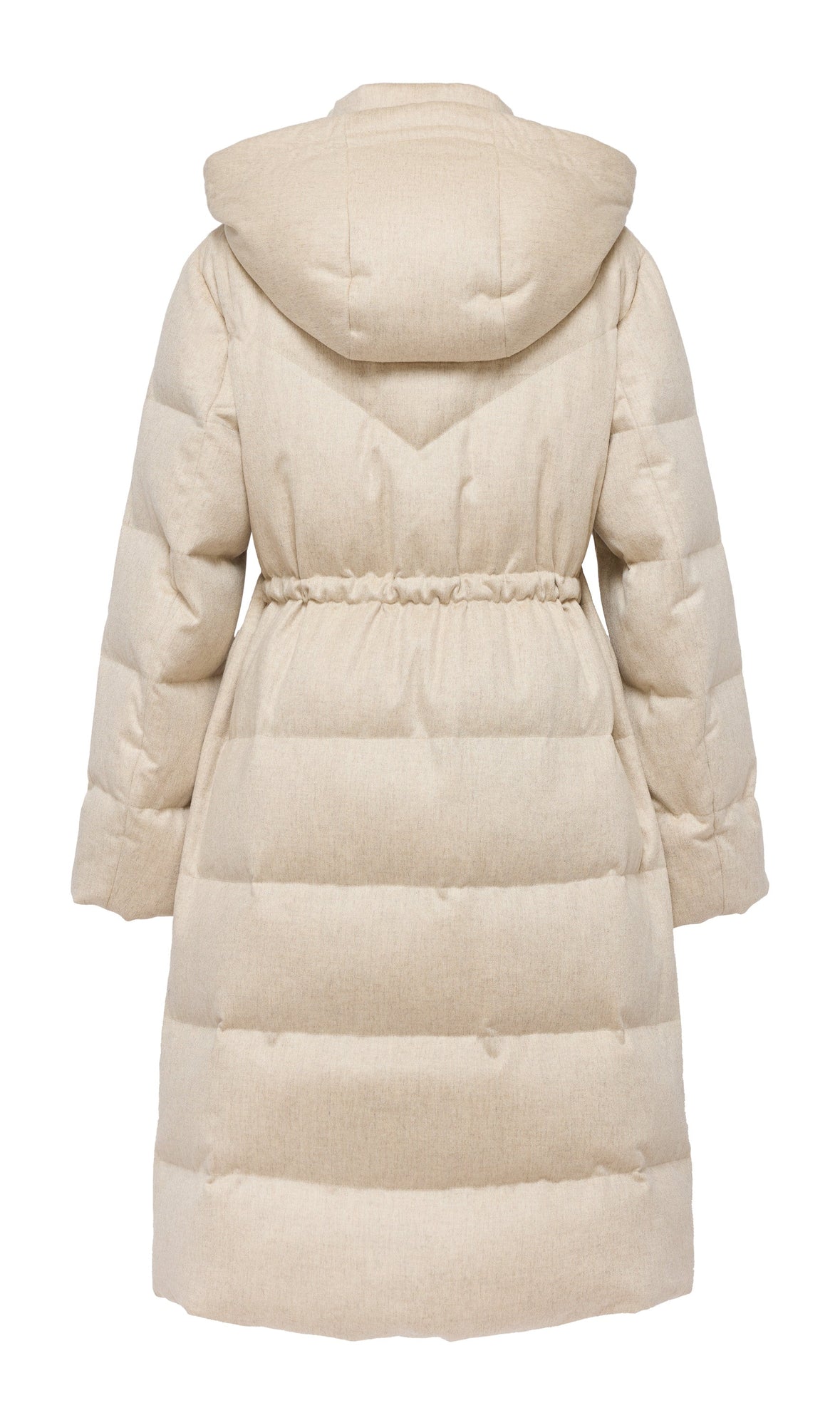 Cashmere Goose Down Long Jacket | Beige