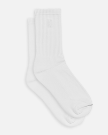 2 Pack | Terry Rib Socks | White