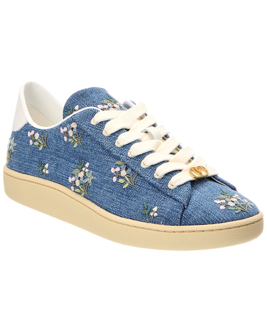 Valentino | Womens | Roycoo Trainer Denim Sneaker | Blue